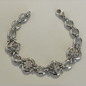 James Avery RETIRED Sterling Silver 4 Four Seasons Link Bracelet 7.25” *RARE*